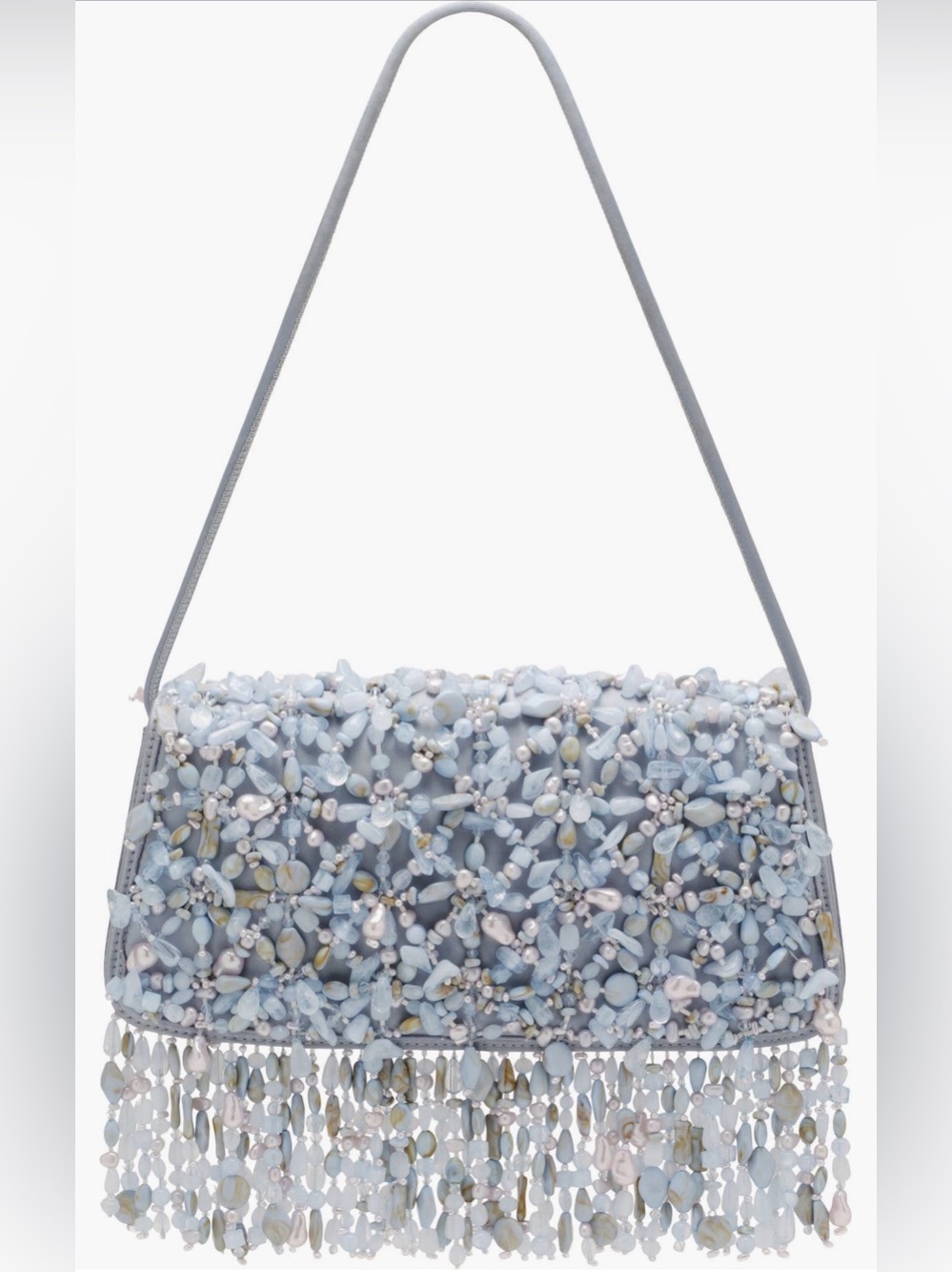 Cult Gaia Idalia Embellished Satin Shoulder Bag